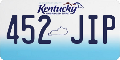 KY license plate 452JIP