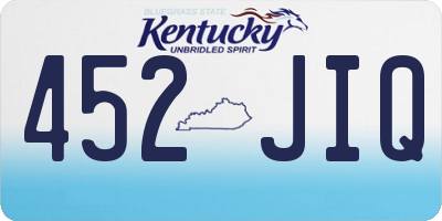 KY license plate 452JIQ