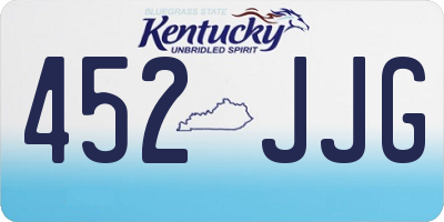 KY license plate 452JJG