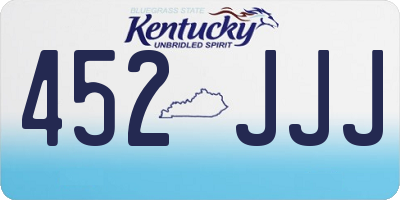 KY license plate 452JJJ