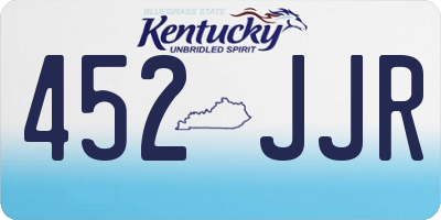 KY license plate 452JJR
