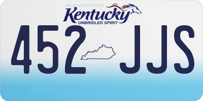KY license plate 452JJS