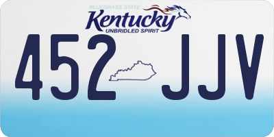 KY license plate 452JJV