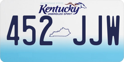 KY license plate 452JJW