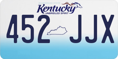 KY license plate 452JJX