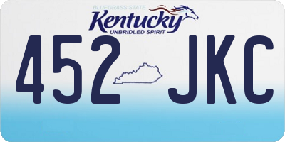 KY license plate 452JKC