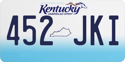 KY license plate 452JKI