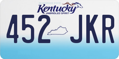 KY license plate 452JKR