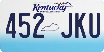 KY license plate 452JKU