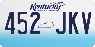 KY license plate 452JKV
