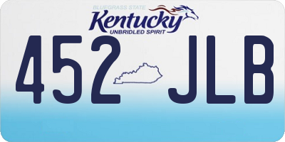 KY license plate 452JLB
