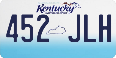 KY license plate 452JLH