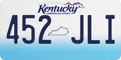 KY license plate 452JLI