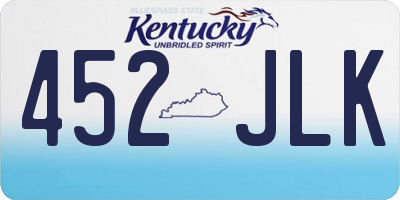 KY license plate 452JLK