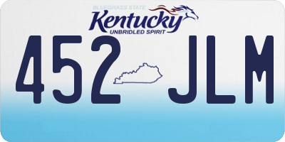 KY license plate 452JLM