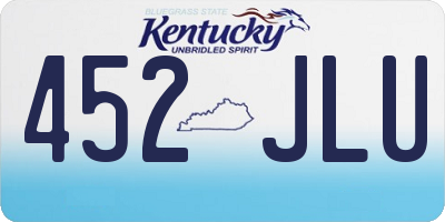 KY license plate 452JLU