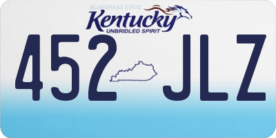 KY license plate 452JLZ
