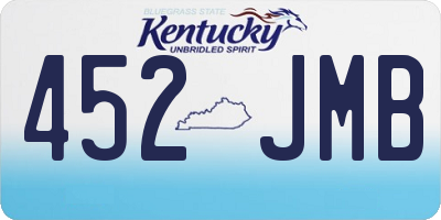 KY license plate 452JMB