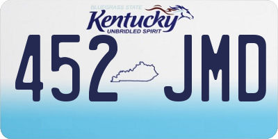 KY license plate 452JMD