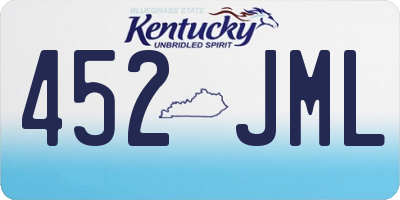 KY license plate 452JML