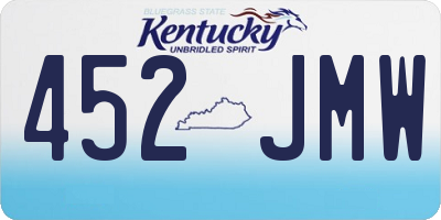 KY license plate 452JMW