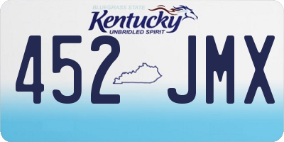 KY license plate 452JMX