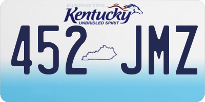 KY license plate 452JMZ