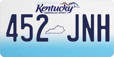 KY license plate 452JNH