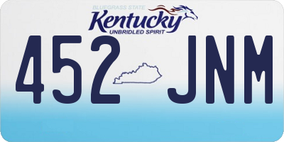 KY license plate 452JNM
