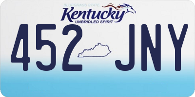 KY license plate 452JNY