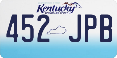 KY license plate 452JPB