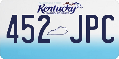KY license plate 452JPC