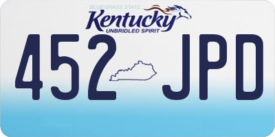 KY license plate 452JPD