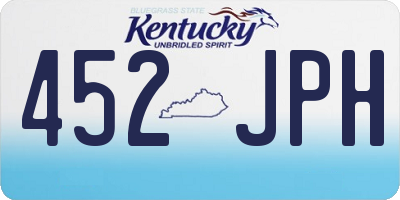KY license plate 452JPH