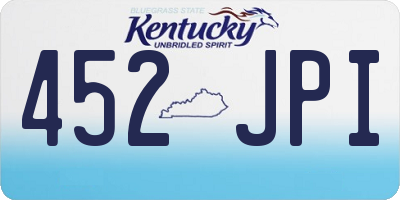 KY license plate 452JPI