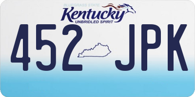 KY license plate 452JPK