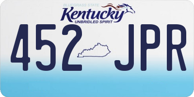 KY license plate 452JPR