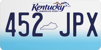 KY license plate 452JPX