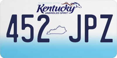 KY license plate 452JPZ