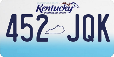 KY license plate 452JQK