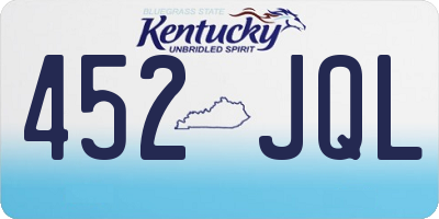 KY license plate 452JQL