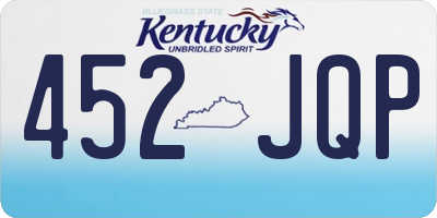 KY license plate 452JQP