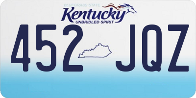 KY license plate 452JQZ