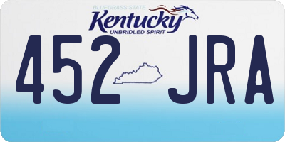 KY license plate 452JRA