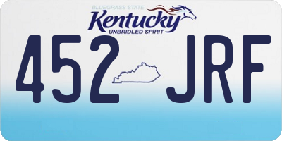 KY license plate 452JRF