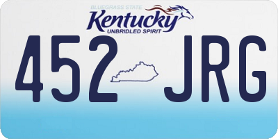 KY license plate 452JRG