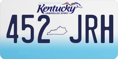 KY license plate 452JRH