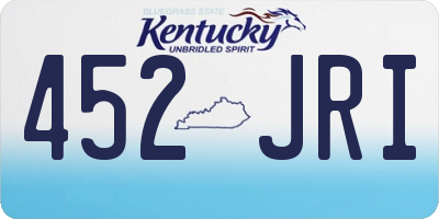 KY license plate 452JRI