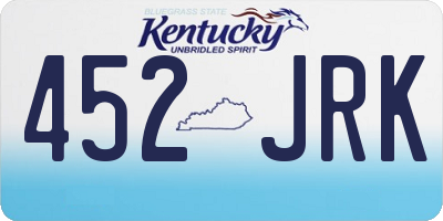 KY license plate 452JRK