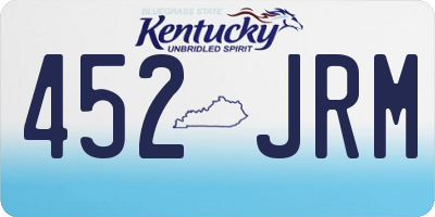 KY license plate 452JRM